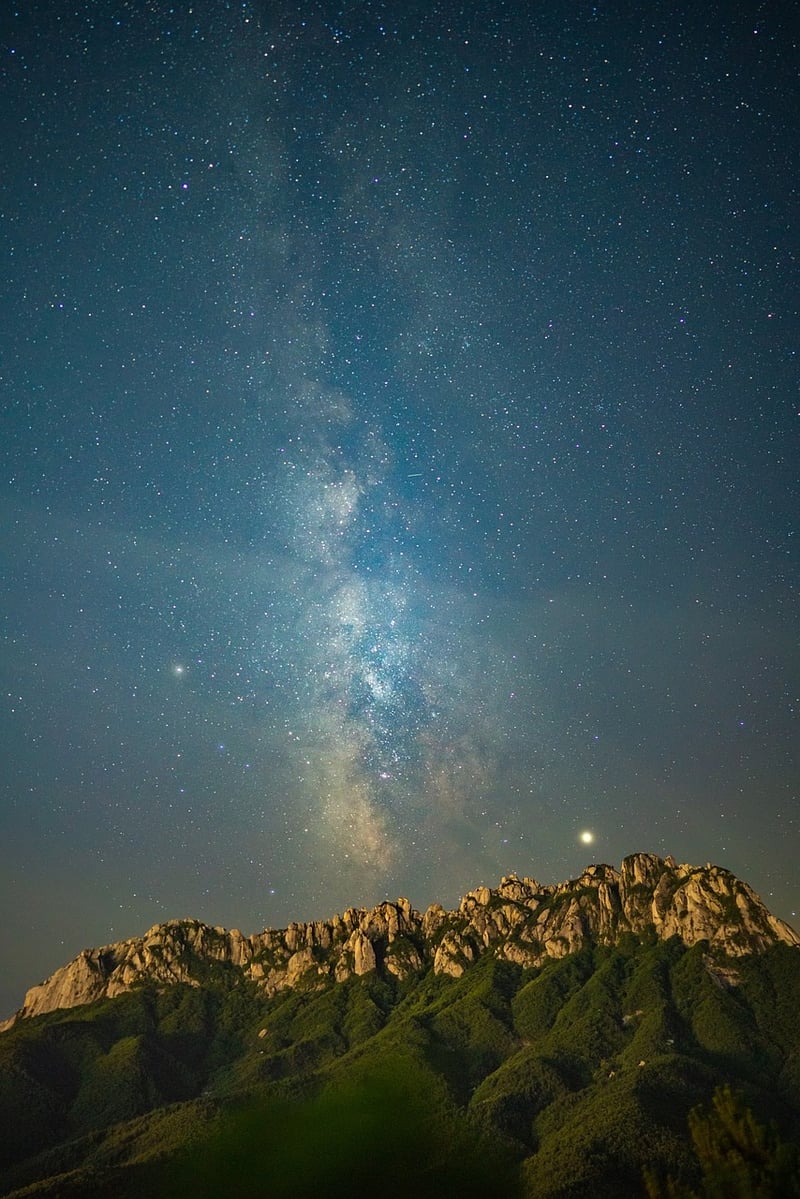Traveler under the Milky Way